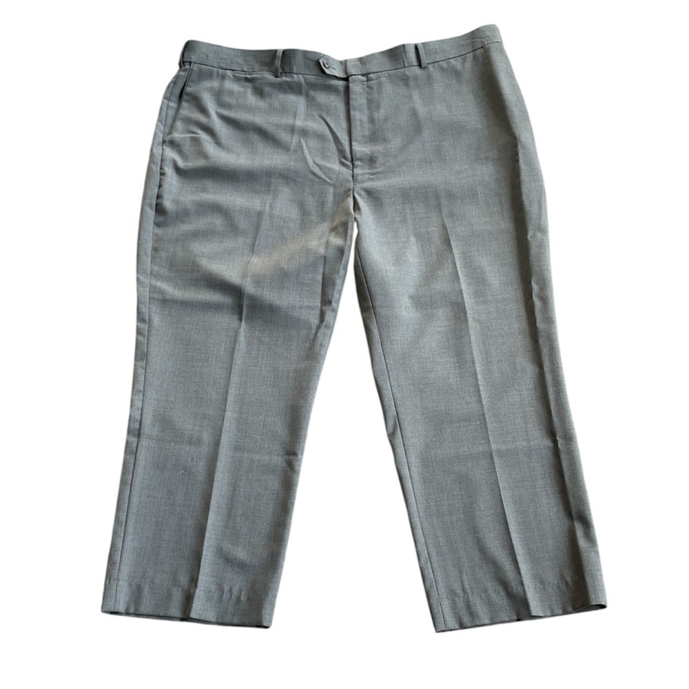 STAFFORD PERFORMANCE MENS CLASSIC FIT LIGHT BROWN DRESS PANTS SIZE 48